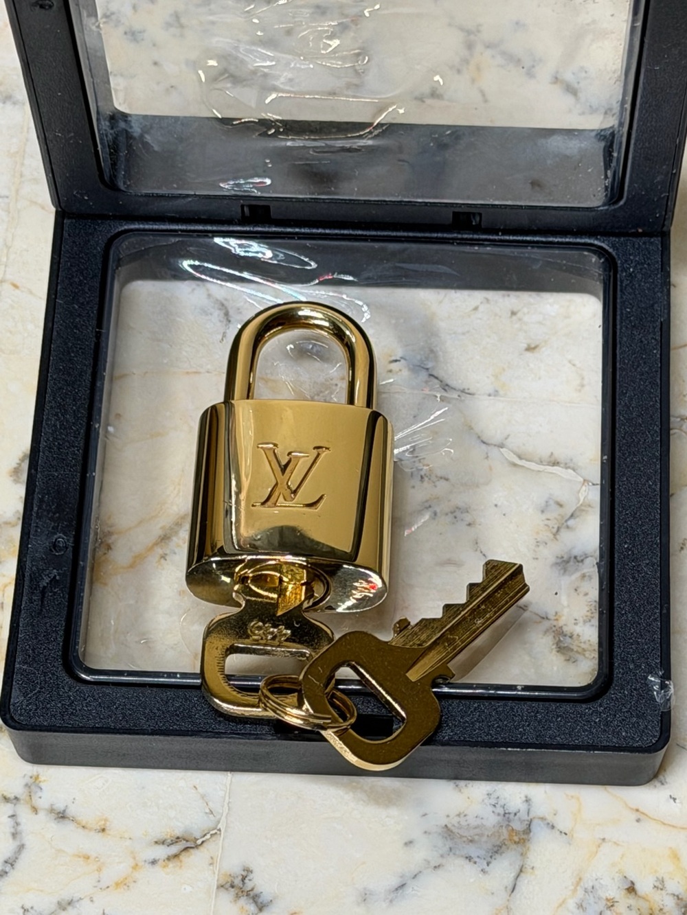 Louis Vuitton Gold Padlock with key